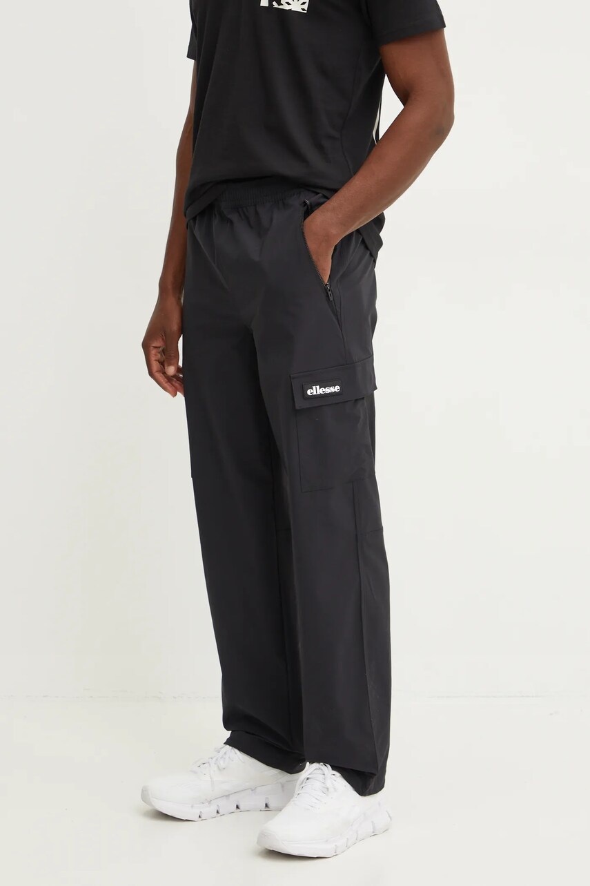 Ellesse pantaloni de trening TERATILO culoarea negru, neted, SHX20972