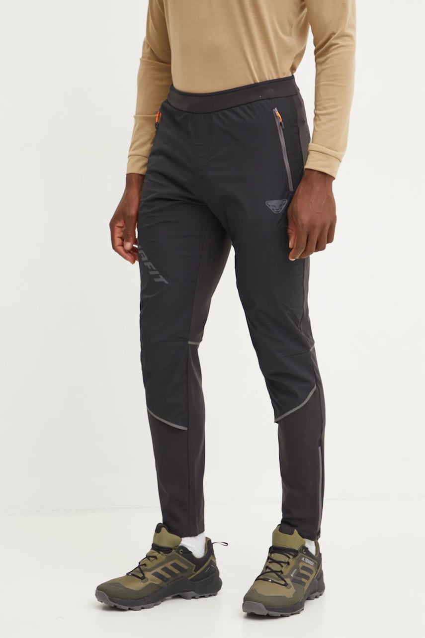 Dynafit pantaloni sport Alpine Hybrid barbati, culoarea negru, mulata, 08.0000071608 Dynafit pantaloni sport Alpine Hybrid barbati, culoarea negru, mulata, 08.0000071608