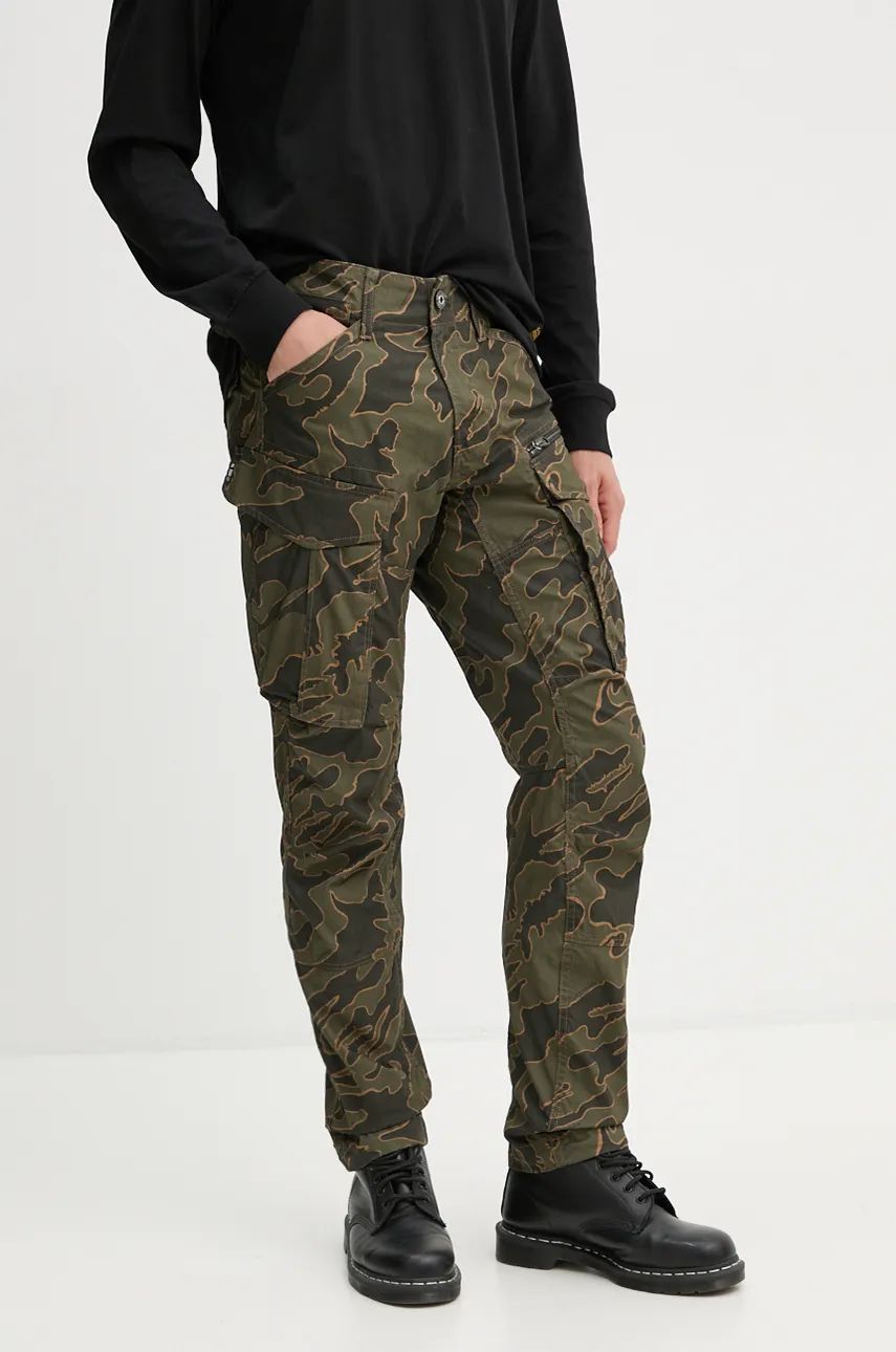 G-Star Raw pantaloni de bumbac culoarea verde, mulata, D02190-D553