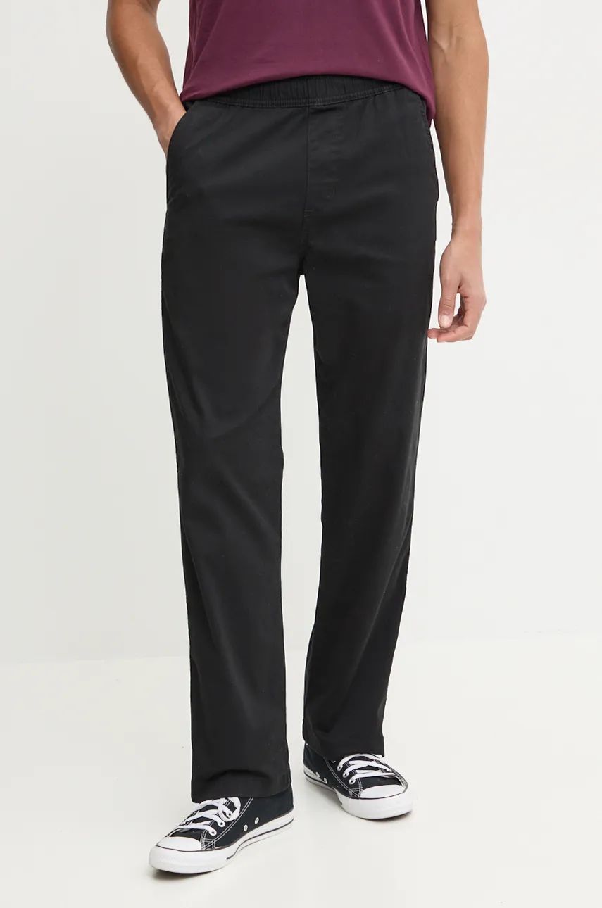 Hollister Co. pantaloni barbati, culoarea negru, drept, KI330-4138