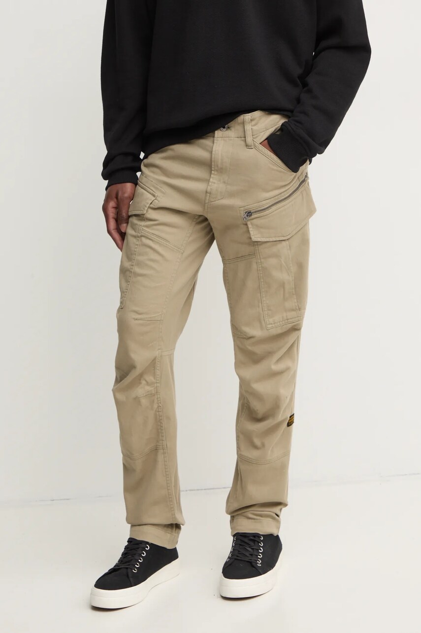 G-Star Raw pantaloni barbati, culoarea bej, drept, D25665-D846