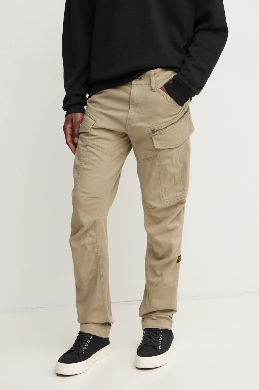 G-Star pantaloni bărbați, culoarea bej, drept, D25665-D846