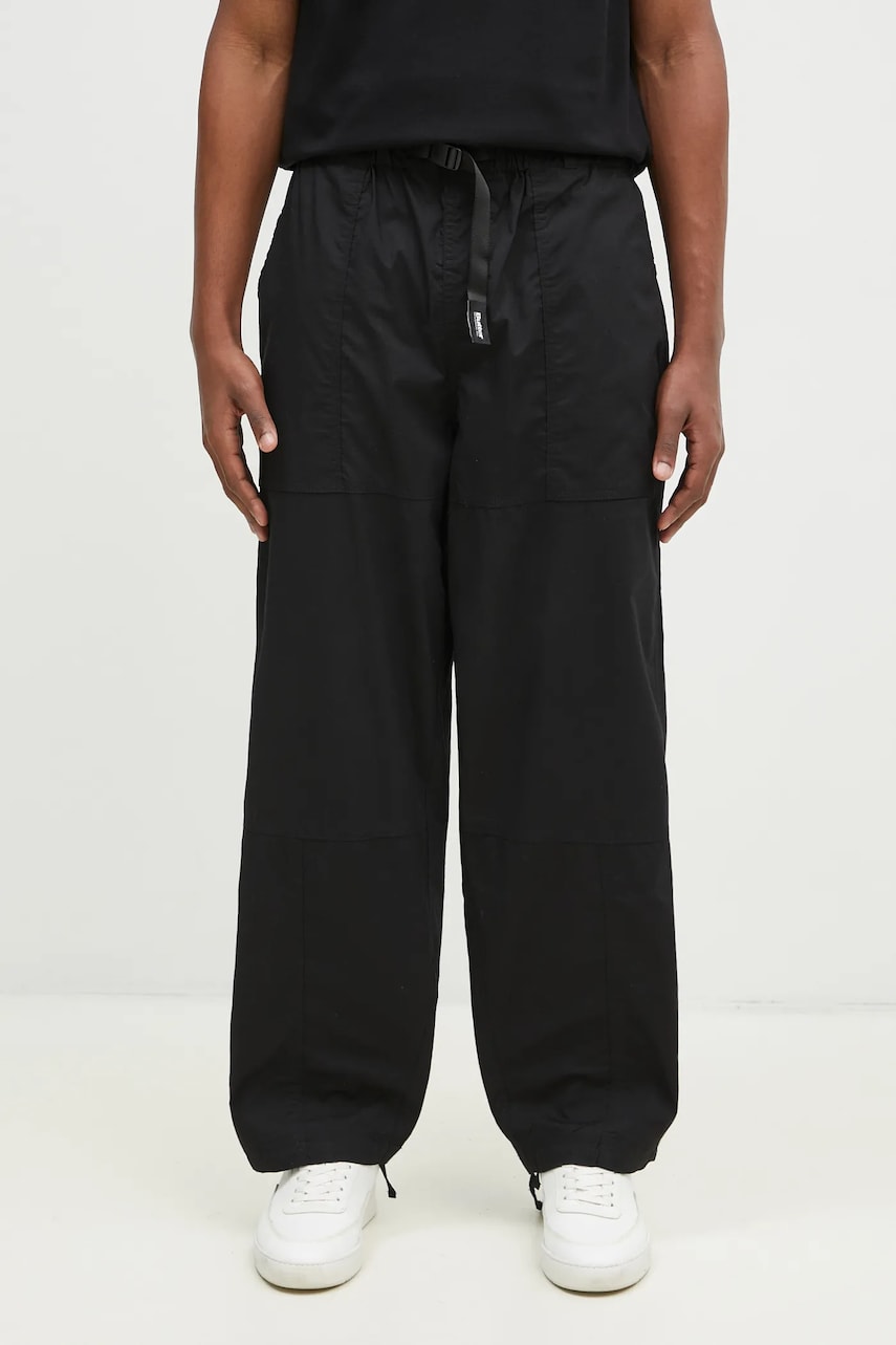 Butter Goods pantaloni TRS Pant bărbați, culoarea negru, drept, BG243722 Butter Goods pantaloni TRS Pant bărbați, culoarea negru, drept, BG243722