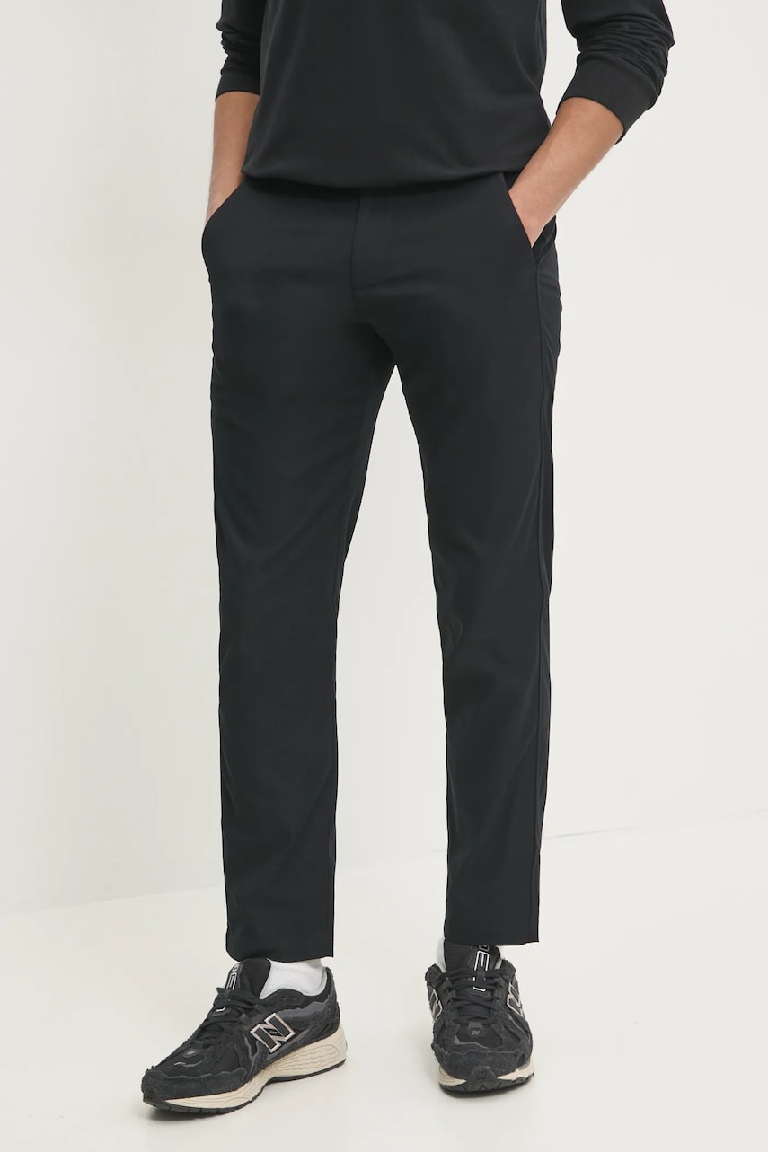 Abercrombie & Fitch pantaloni barbati, culoarea negru, drept, KI130-4097