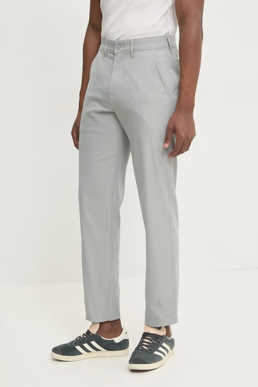 Abercrombie & Fitch pantaloni barbati, culoarea verde, drept, KI130-4101
