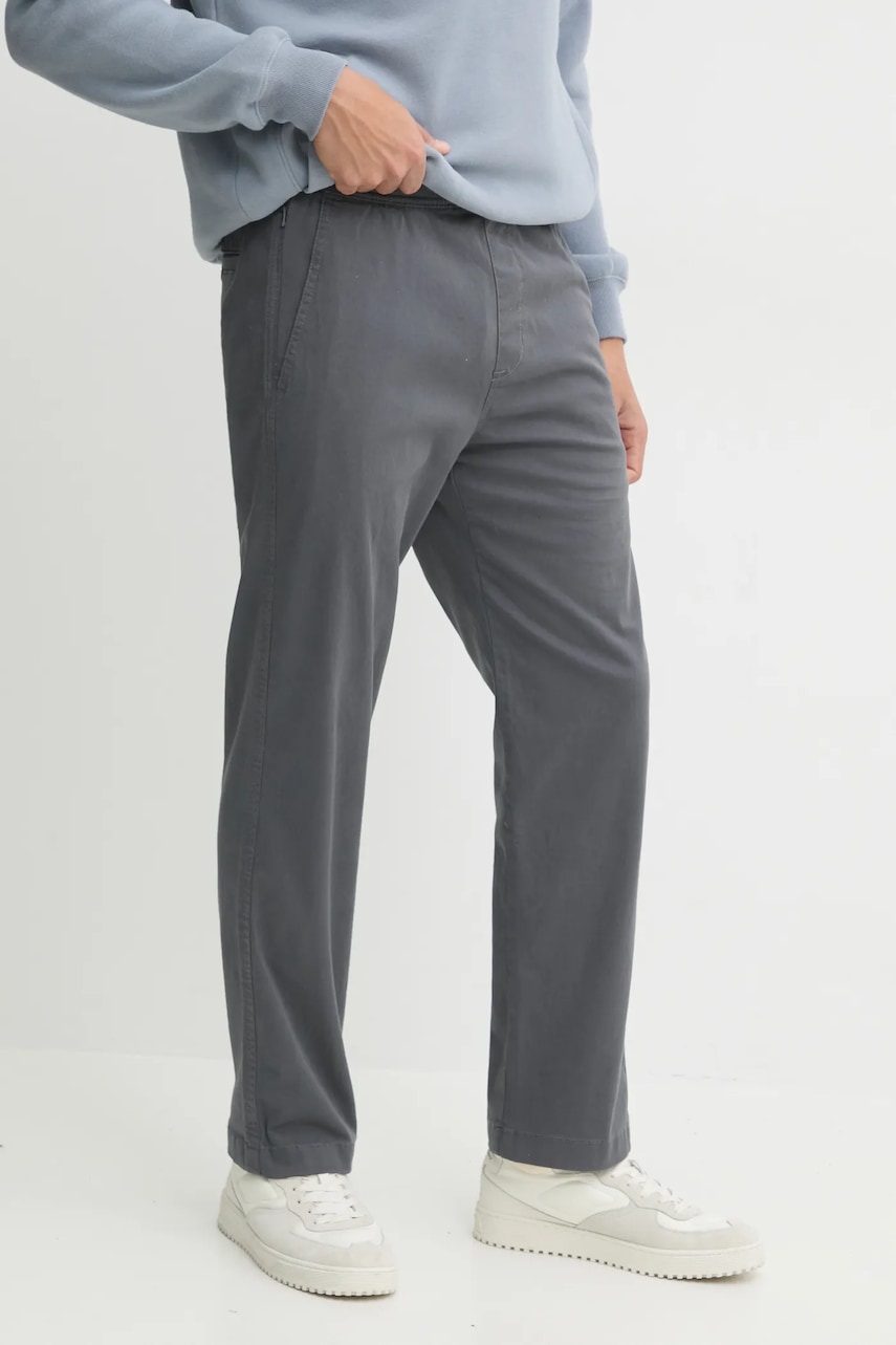 Hollister Co. pantaloni barbati, culoarea gri, drept, KI330-4140