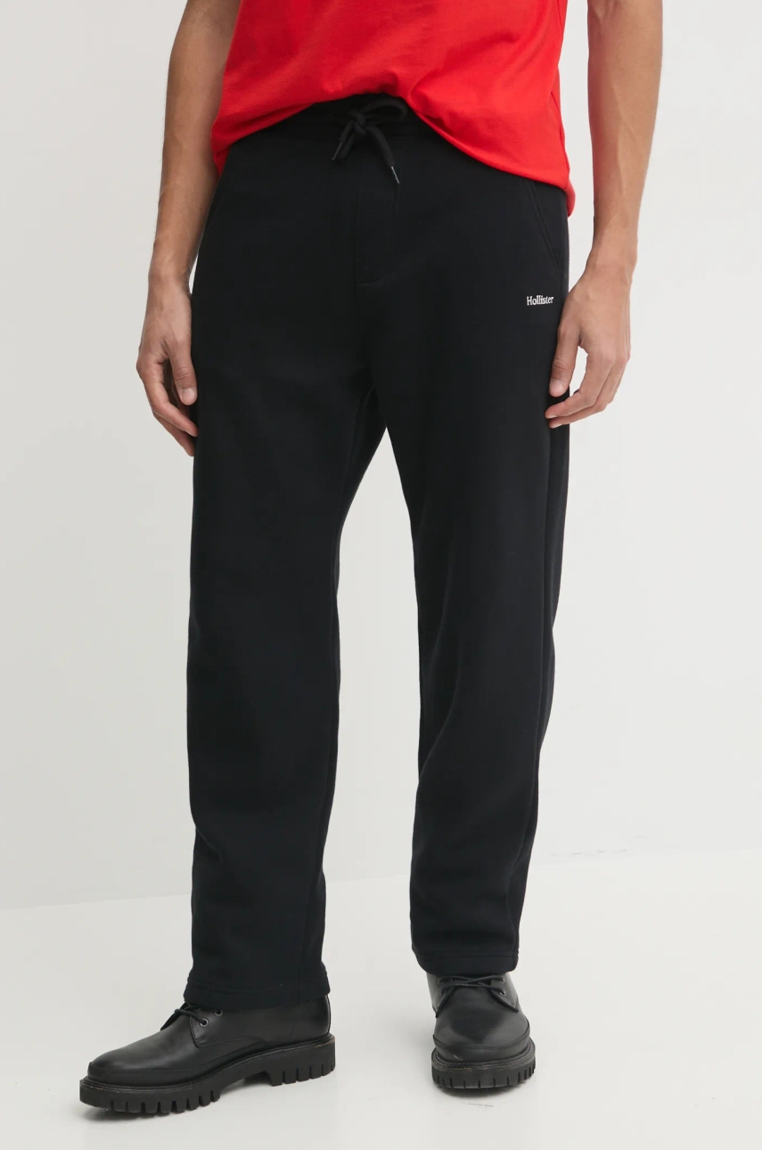 Hollister Co. pantaloni de trening culoarea negru, neted, KI334-4120