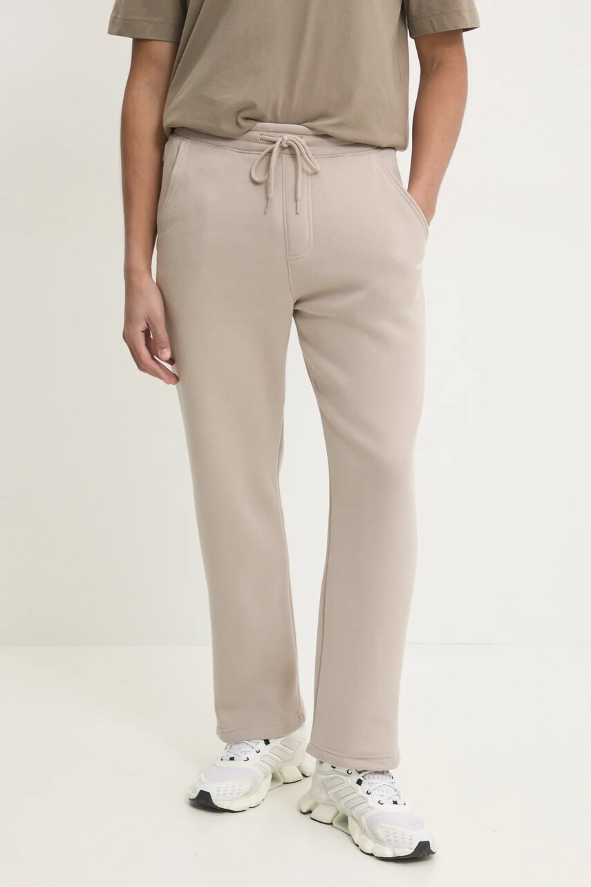 Hollister Co. pantaloni de trening culoarea bej, neted, KI334-4131