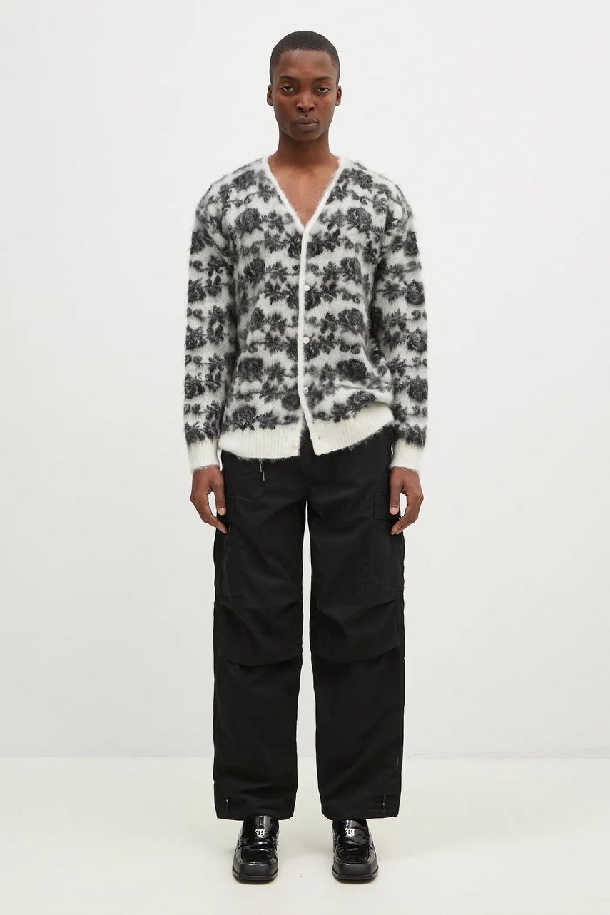 Бавовняні штани Maharishi Asym Cargo Track Pants колір чорний прямі 5307.BLACK 