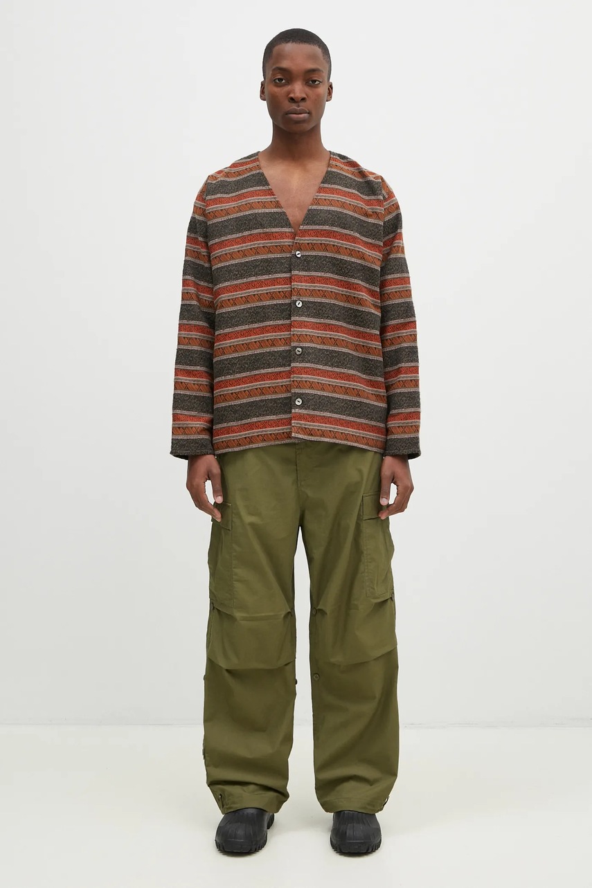 Βαμβακερό παντελόνι Maharishi Original Cargo Snopants Loose χρώμα: πράσινο, 5300.OLIVE φωτογραφία