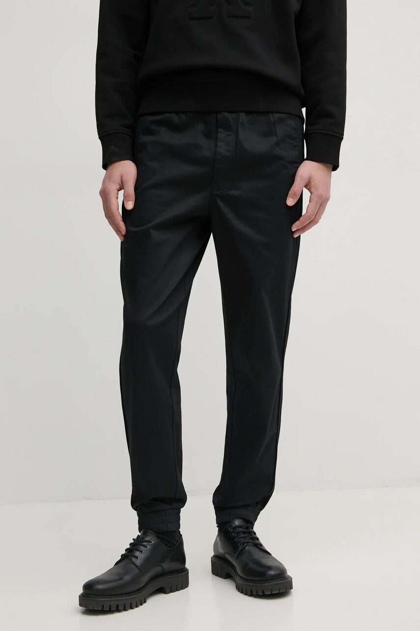 Armani Exchange pantaloni de trening barbati, culoarea negru, neted, XM000039 AF10517