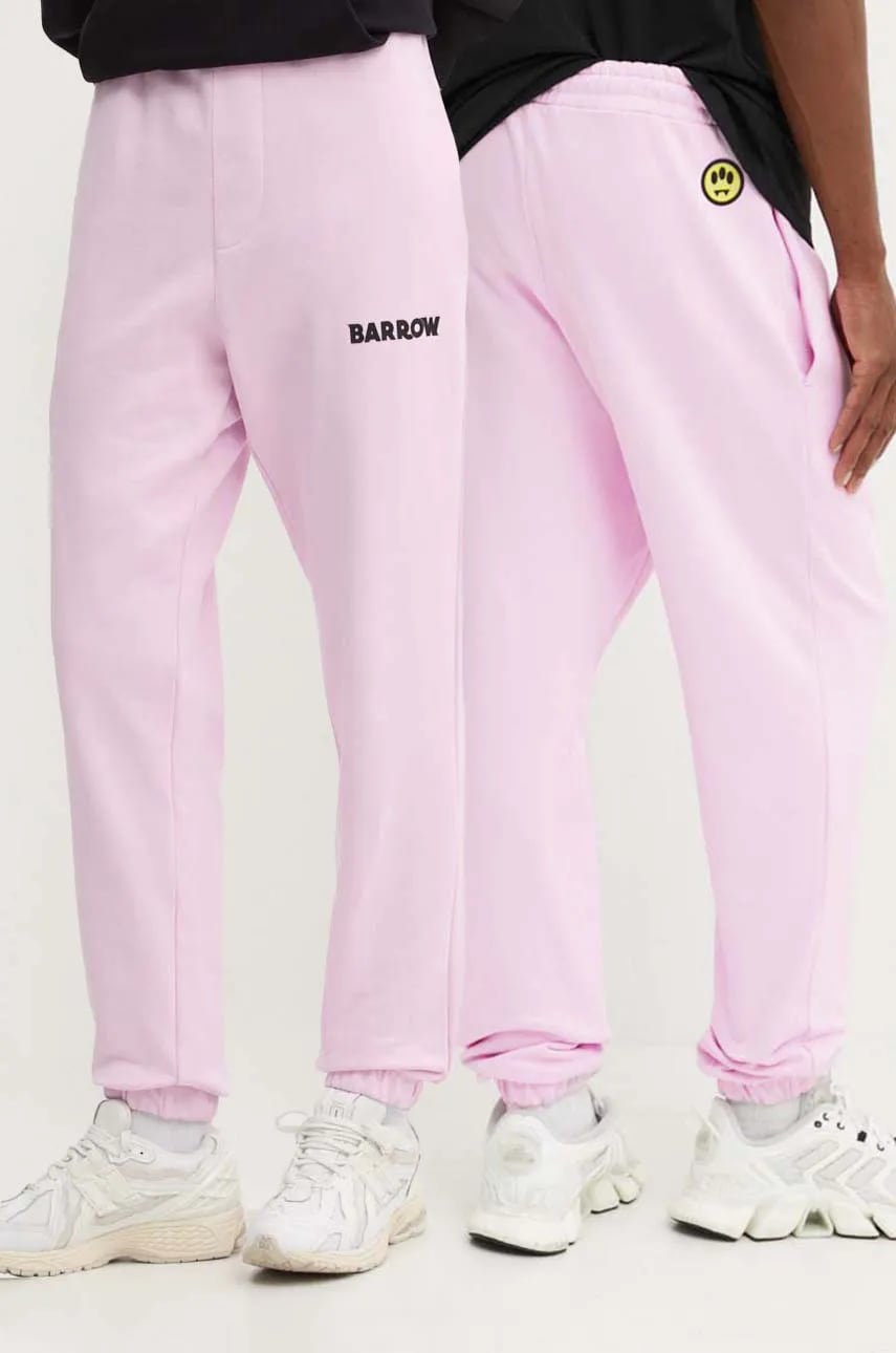 Barrow pantaloni de trening culoarea roz, cu imprimeu, F4BWUAFP135 Barrow pantaloni de trening culoarea roz, cu imprimeu, F4BWUAFP135