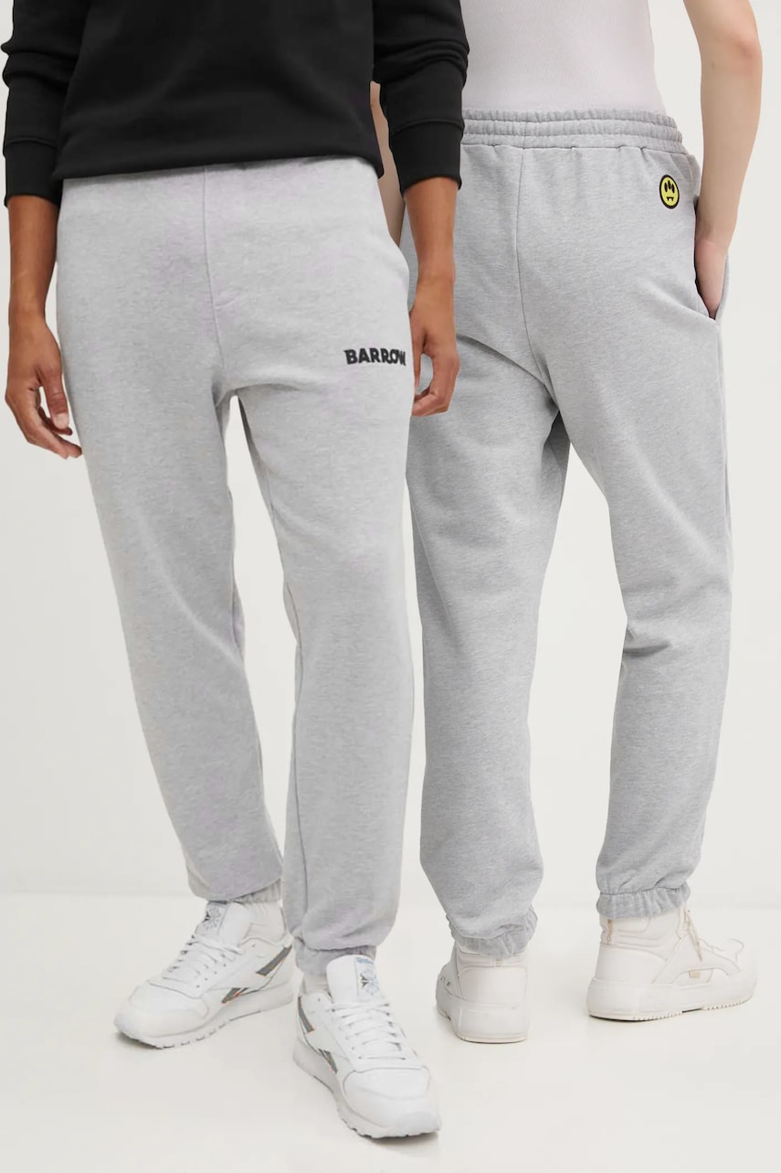 Barrow pantaloni de trening culoarea gri, cu imprimeu, F4BWUAFP135 Barrow pantaloni de trening culoarea gri, cu imprimeu, F4BWUAFP135