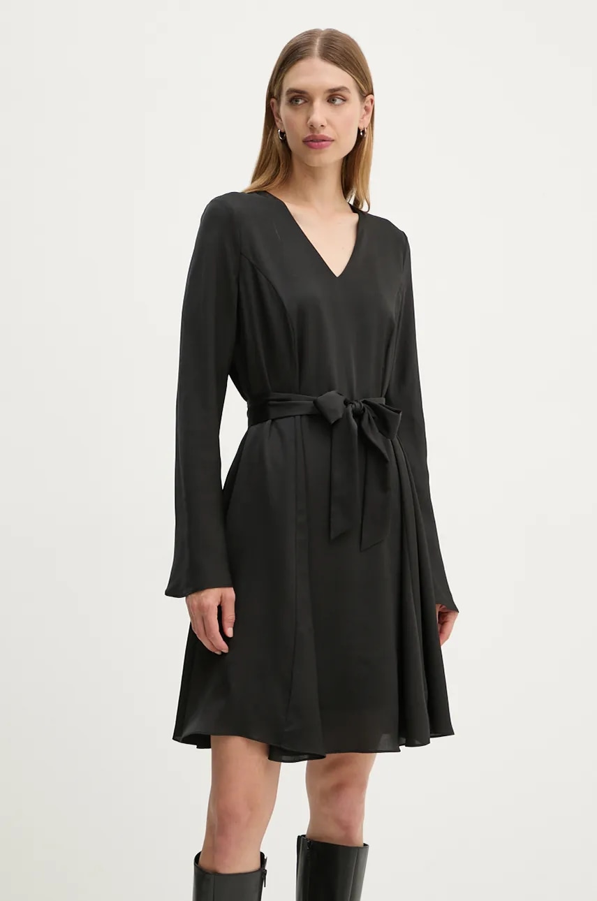 Bruuns Bazaar rochie AcaciaBBFrais dress culoarea negru, mini, evazată, BBW4034