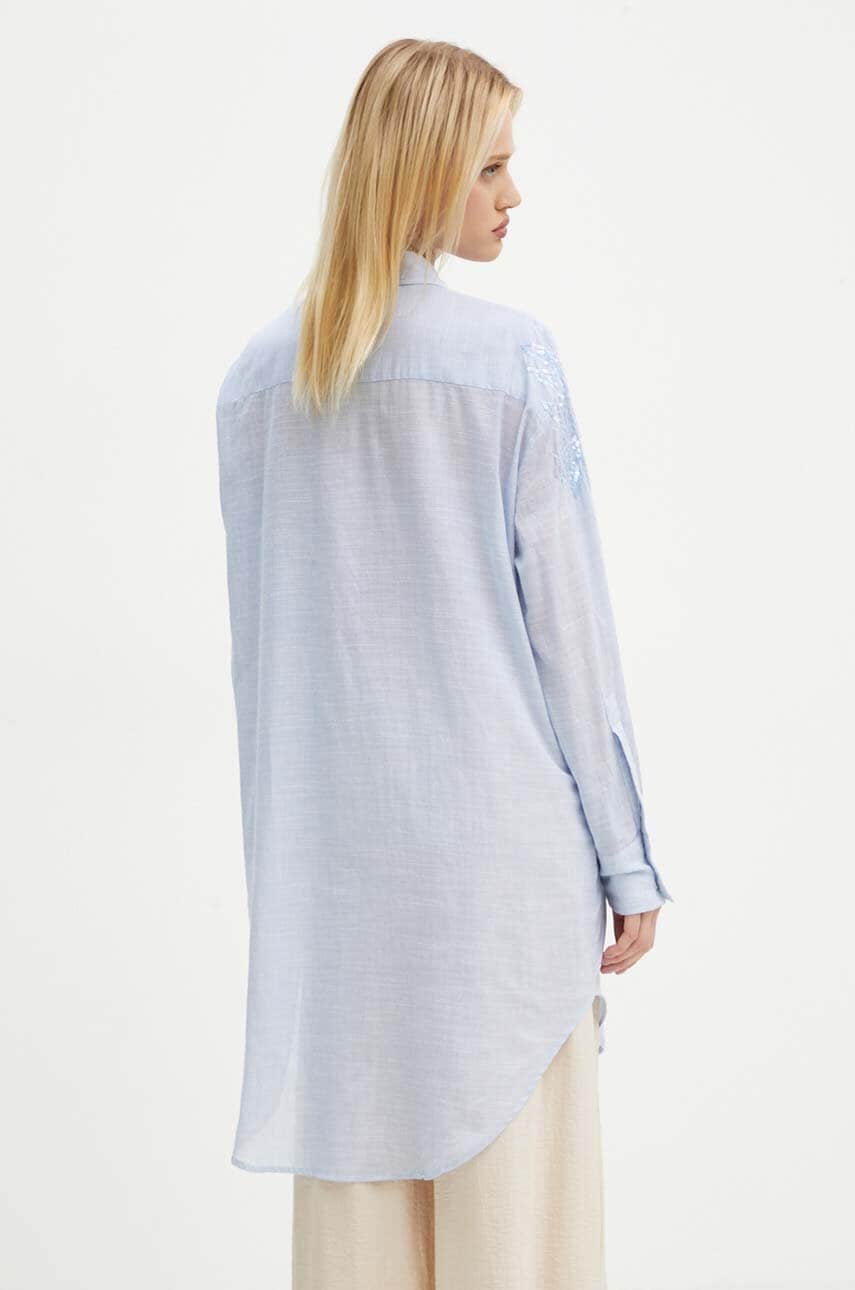 Бавовняна сукня Bruuns Bazaar ArgeratumBBArdes shirt mini oversize BBW4095