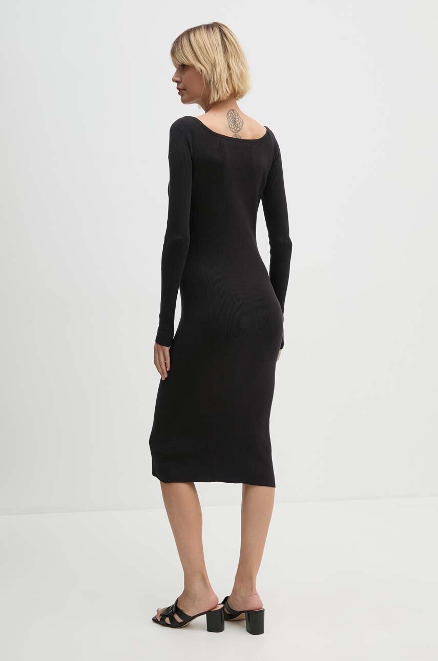 Φόρεμα Calvin Klein Jeans χρώμα: μαύρο, J20J223527 φωτογραφία