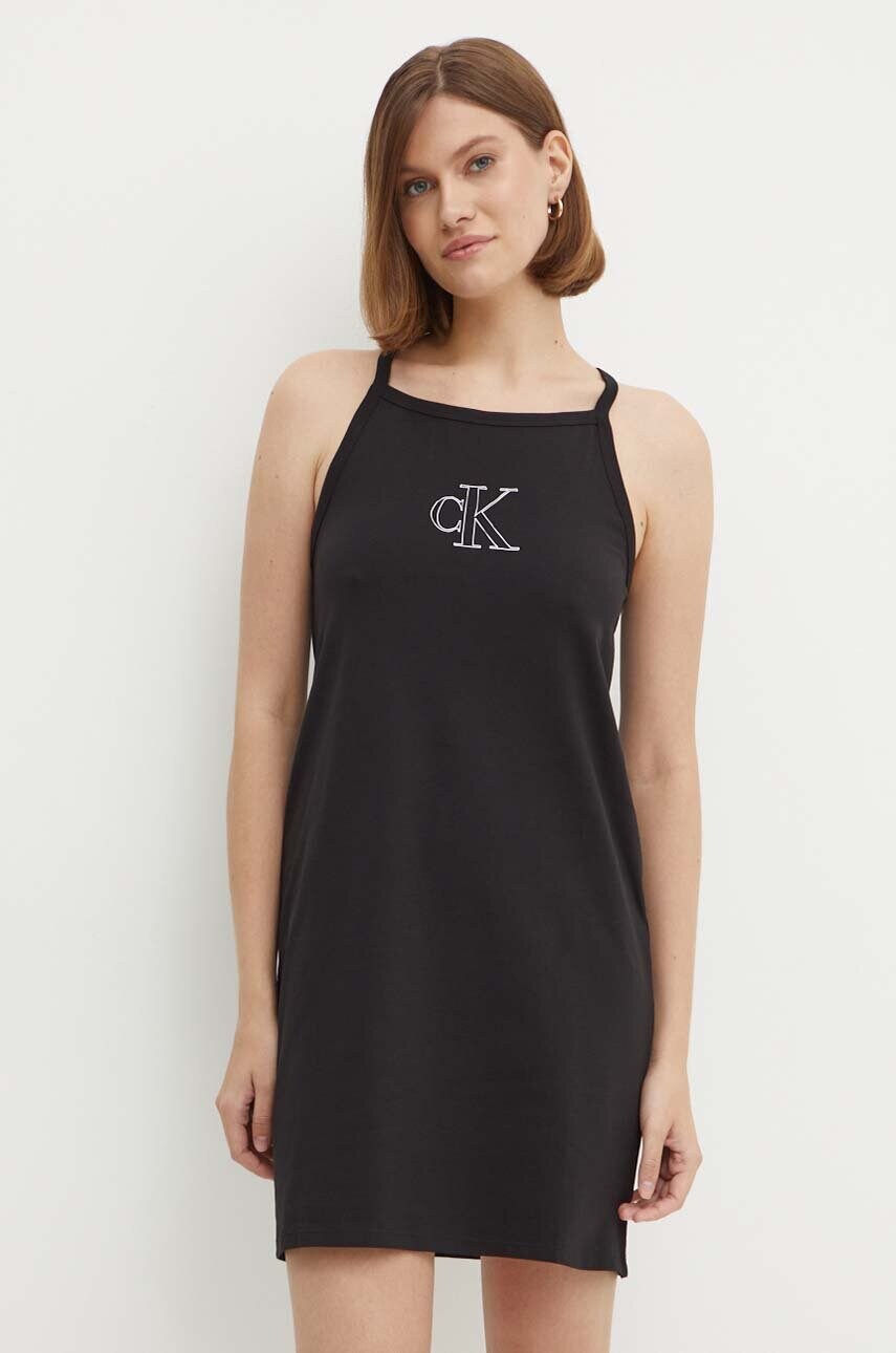Levně Šaty Calvin Klein Jeans černá barva, mini, J20J223528