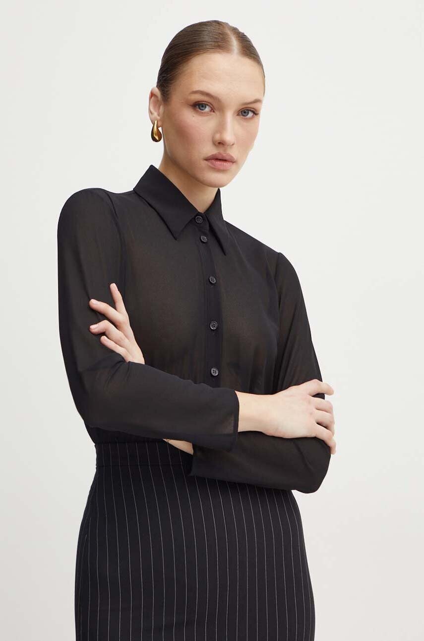 Сукня Patrizia Pepe колір чорний mini облягаюча 8A1399 A457