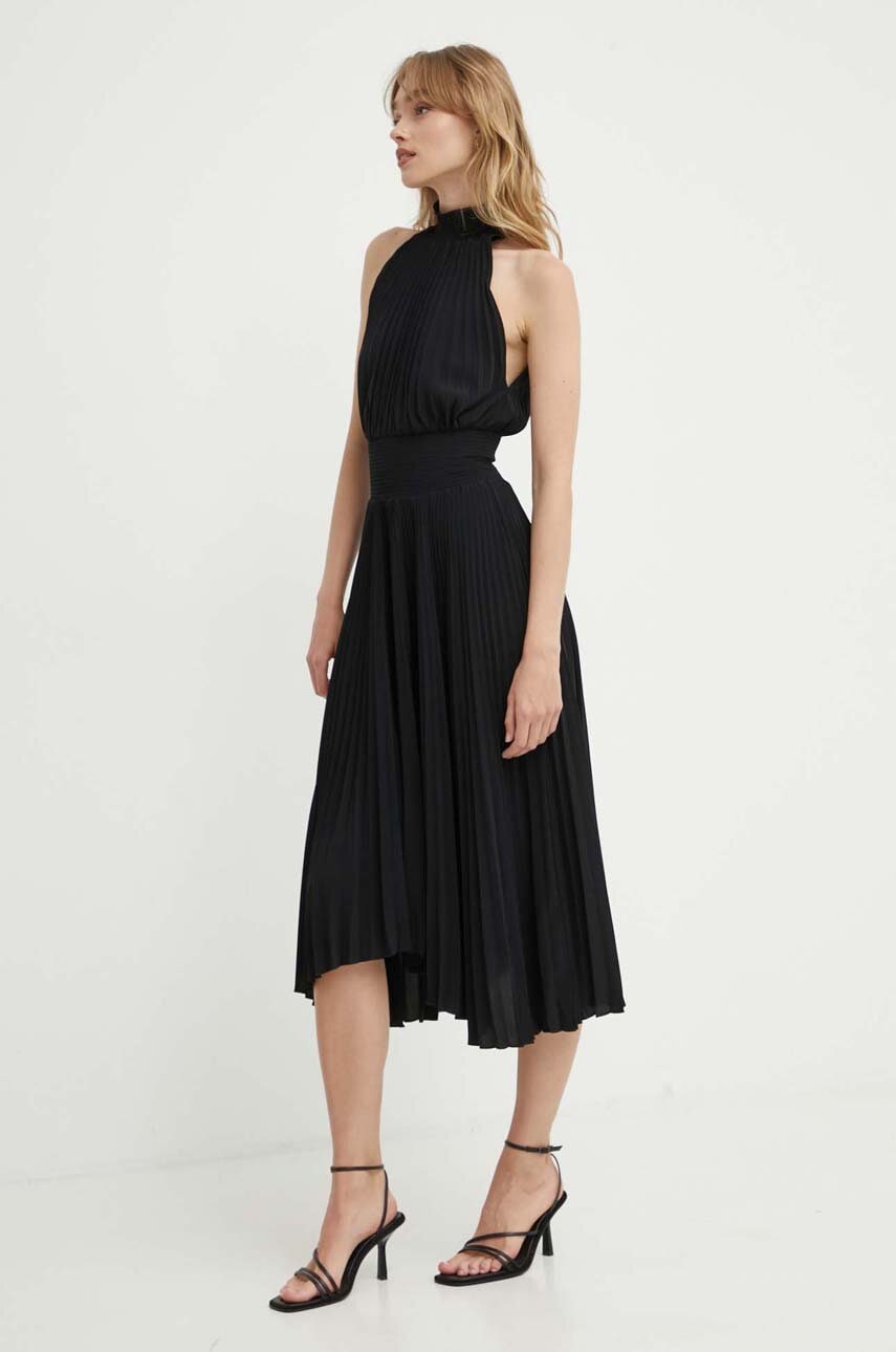 Theory rochie Renzo culoarea negru, midi, evazati, 6CDRS00665 Theory rochie Renzo culoarea negru, midi, evazati, 6CDRS00665