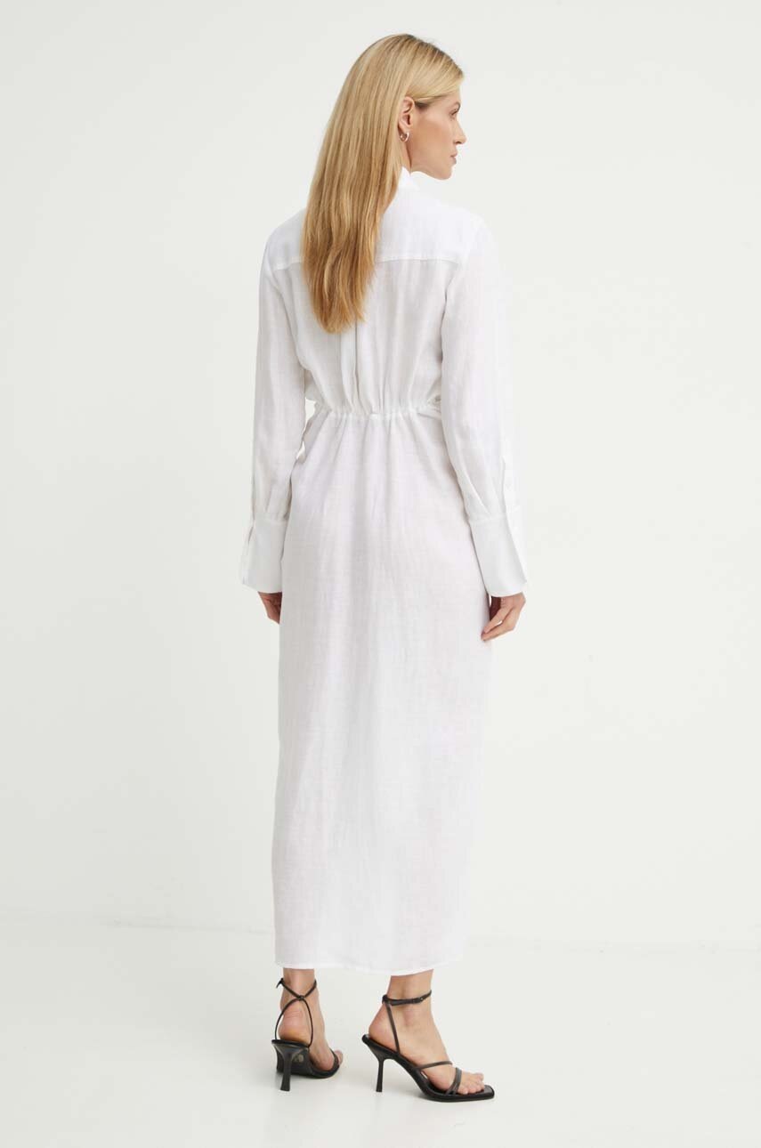Λινό φόρεμα A.L.C. Carson χρώμα: άσπρο, 6DRES02429 φωτογραφία