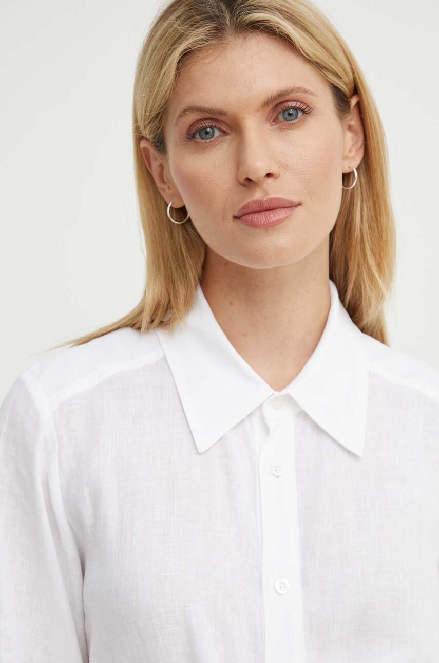 Λινό φόρεμα A.L.C. Carson χρώμα: άσπρο, 6DRES02429 φωτογραφία