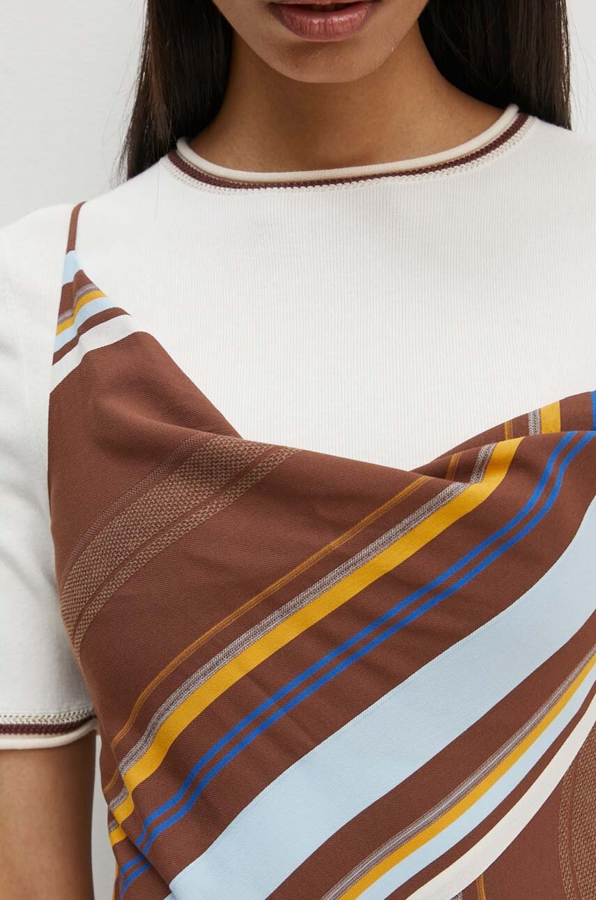 Φόρεμα A.L.C. Lauren χρώμα: καφέ, 6DRES02381 φωτογραφία