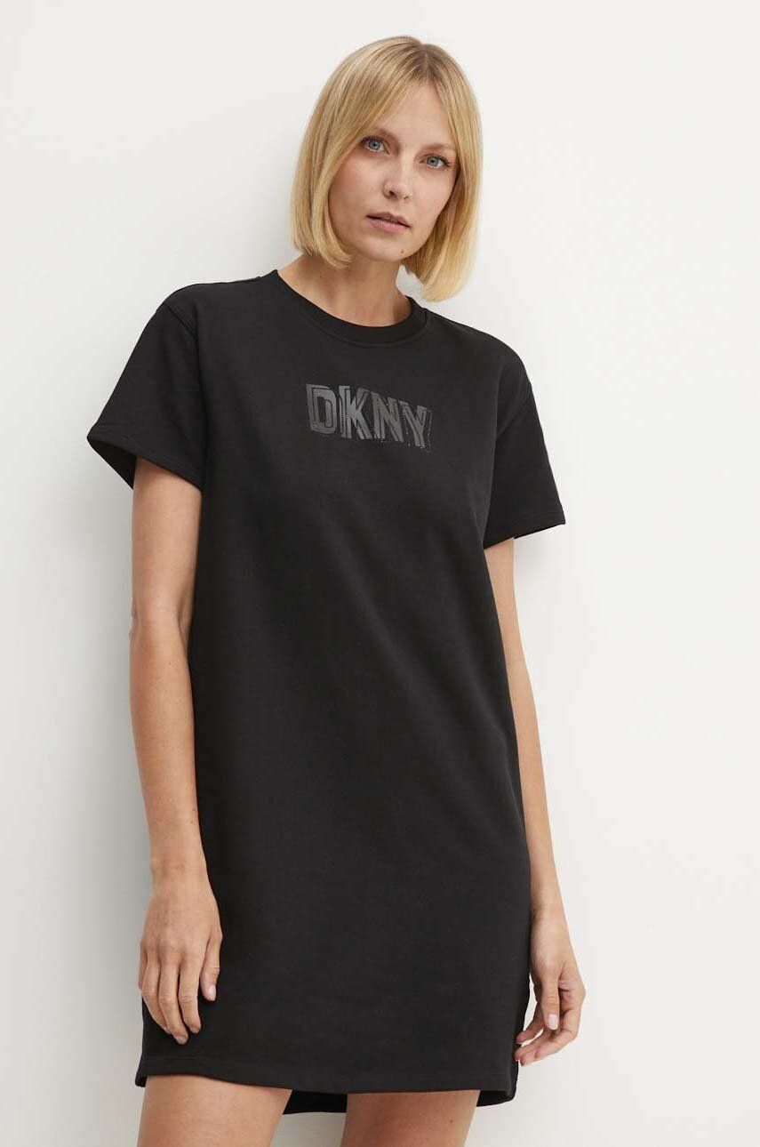 Dkny rochie culoarea negru, mini, drept, DP4D4839