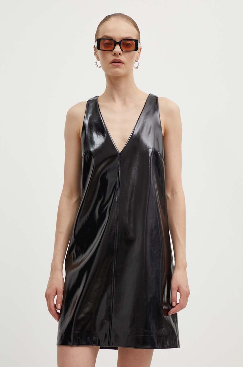 HUGO rochie culoarea negru, mini, evazată, 50516875