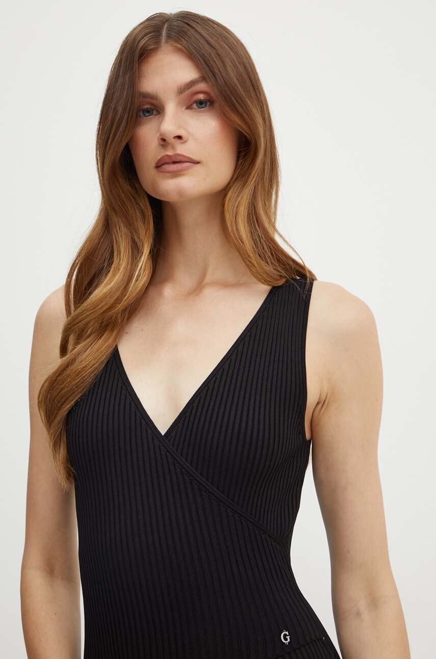 Сукня Guess LUCILLE колір чорний mini облягаюча W4YK07 Z2U00