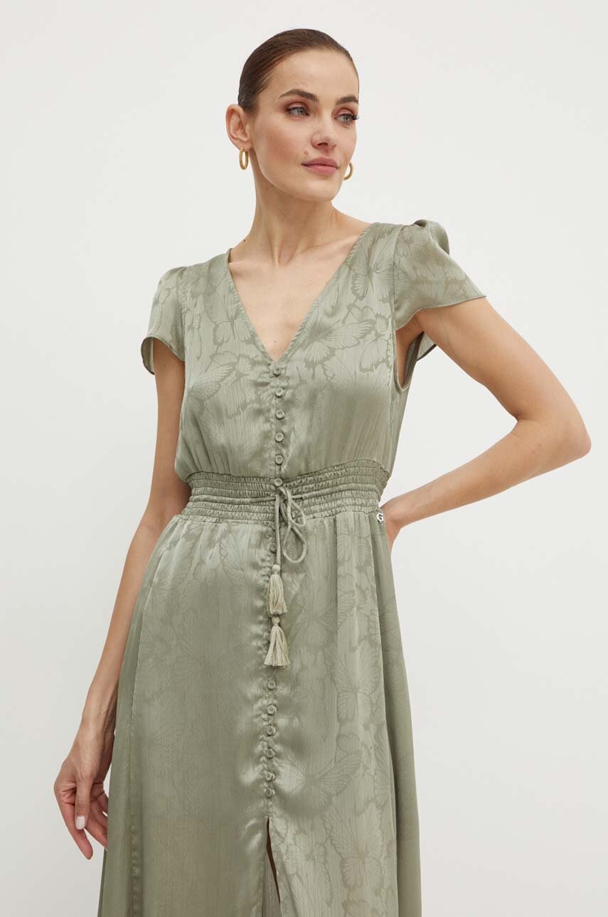 Сукня Guess DESTINY колір зелений maxi розкльошена W4YK30 WGBB2