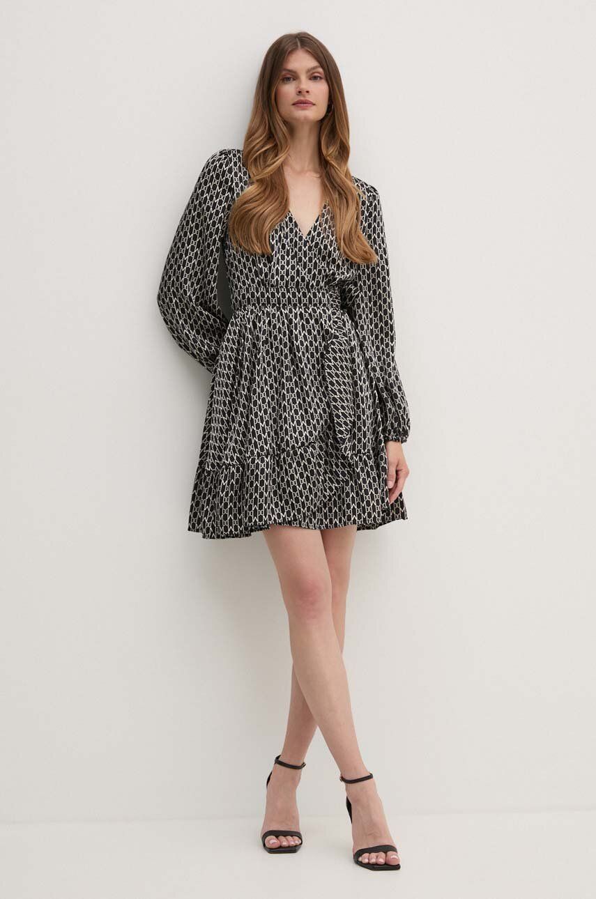 Сукня Marciano Guess JOSETTE колір чорний mini розкльошена 4YGK11 9859Z