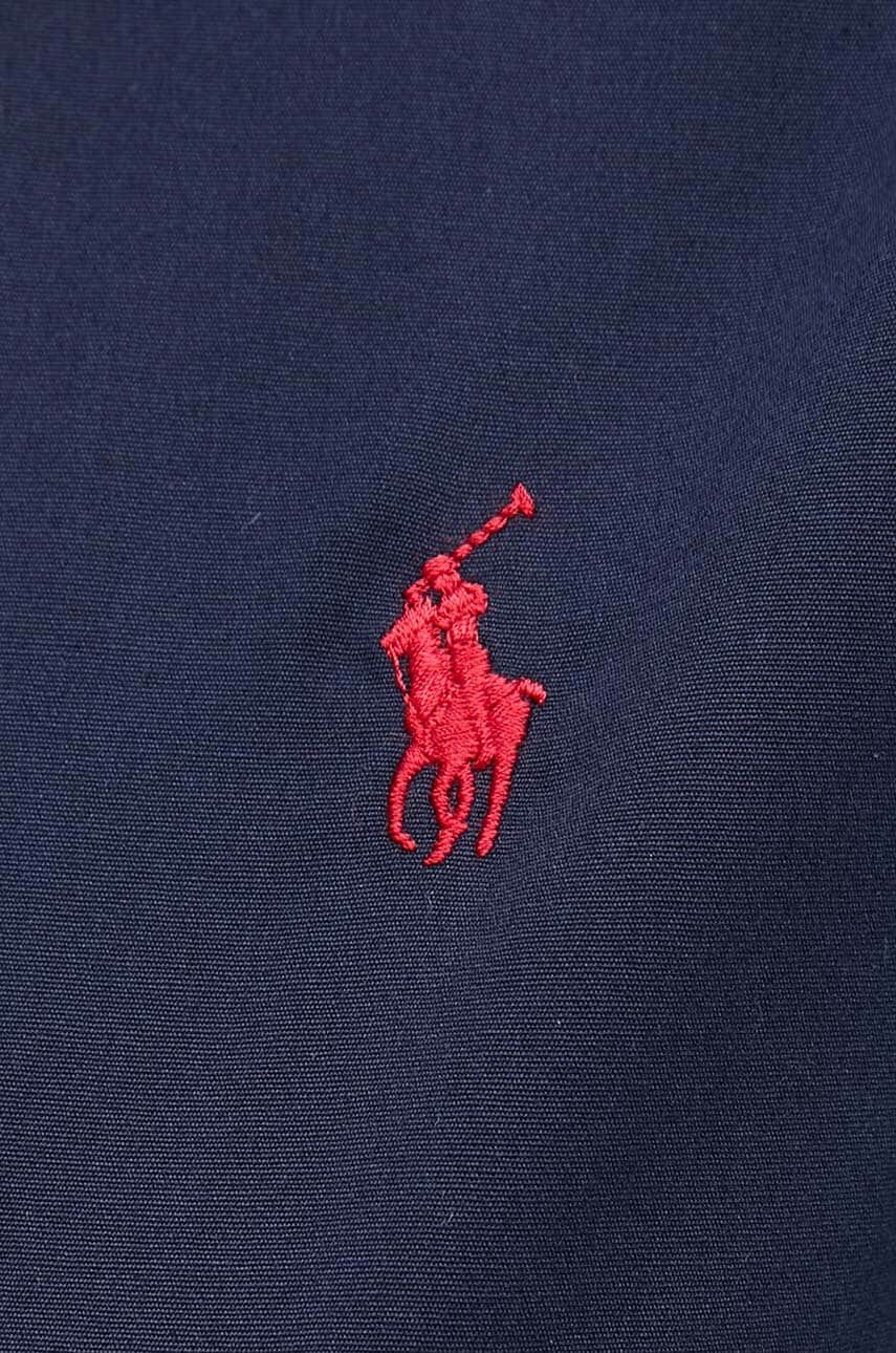 Бавовняна сукня Polo Ralph Lauren колір синій maxi розкльошена 211944007