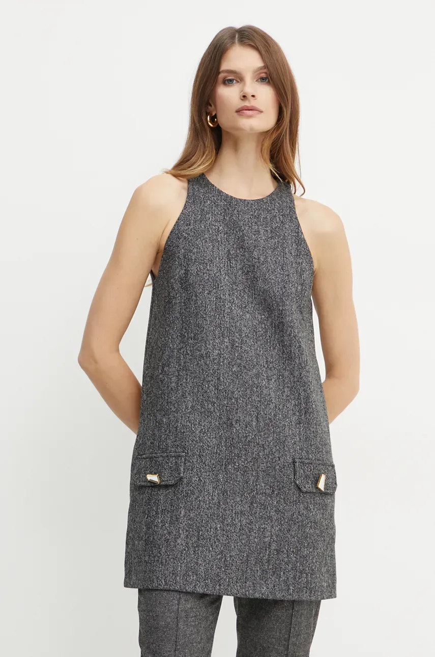 Шерстяное платье Pinko цвет чёрный mini прямое 104422 A274 Шерстяное платье Pinko цвет чёрный mini прямое 104422 A274