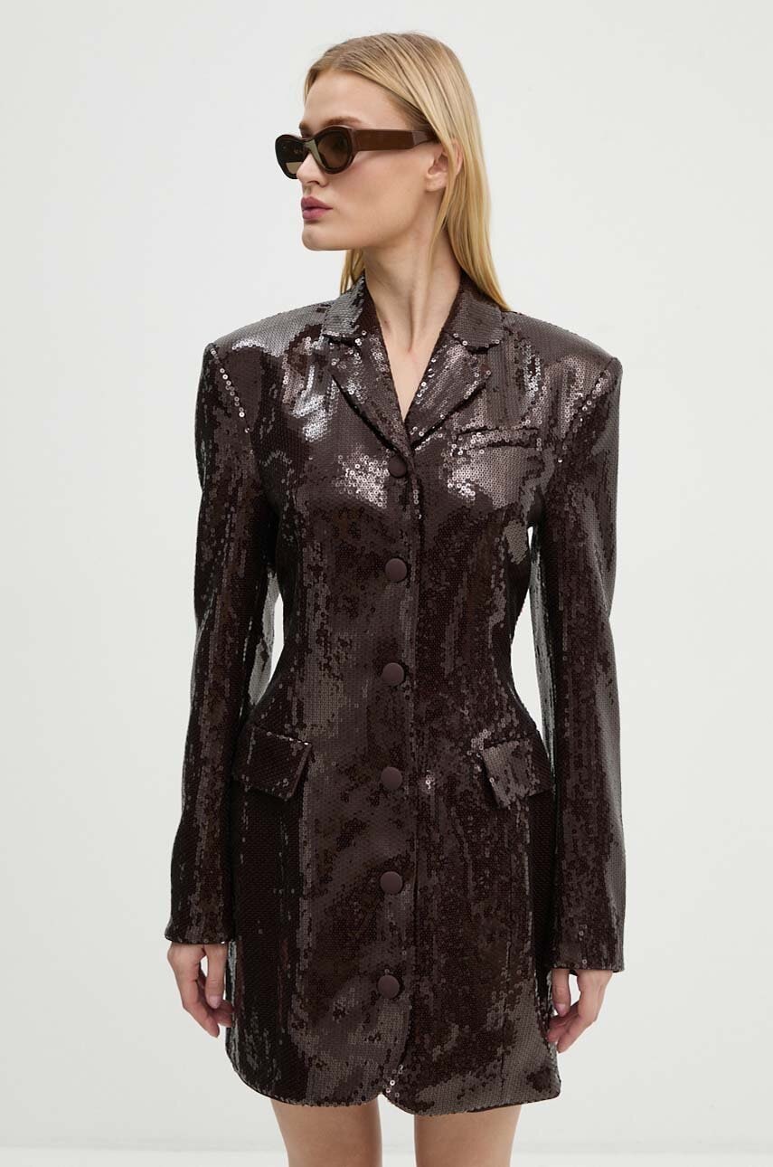 Rotate rochie Mini Blazer Dress culoarea maro, mini, mulată, 1127522910