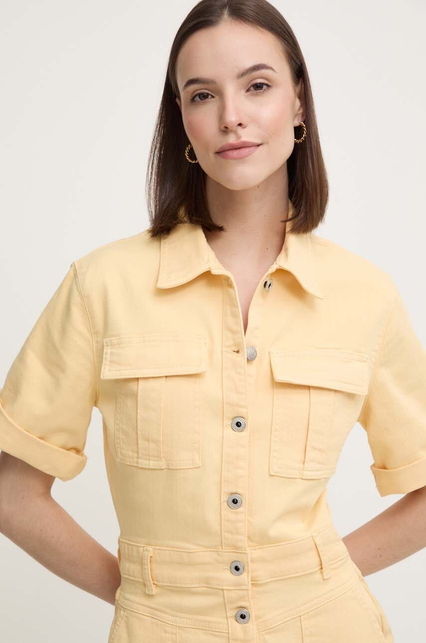 Джинсова сукня Pepe Jeans JILL колір жовтий mini пряма PL953577