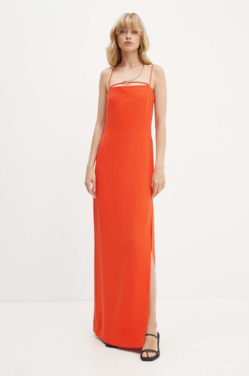 Stine Goya rochie culoarea portocaliu, maxi, dreaptă, SG5880