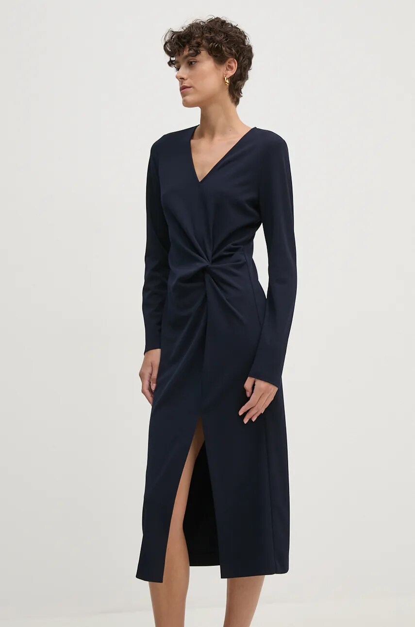 Joseph Ribkoff rochie culoarea bleumarin, midi, mulată, 243308