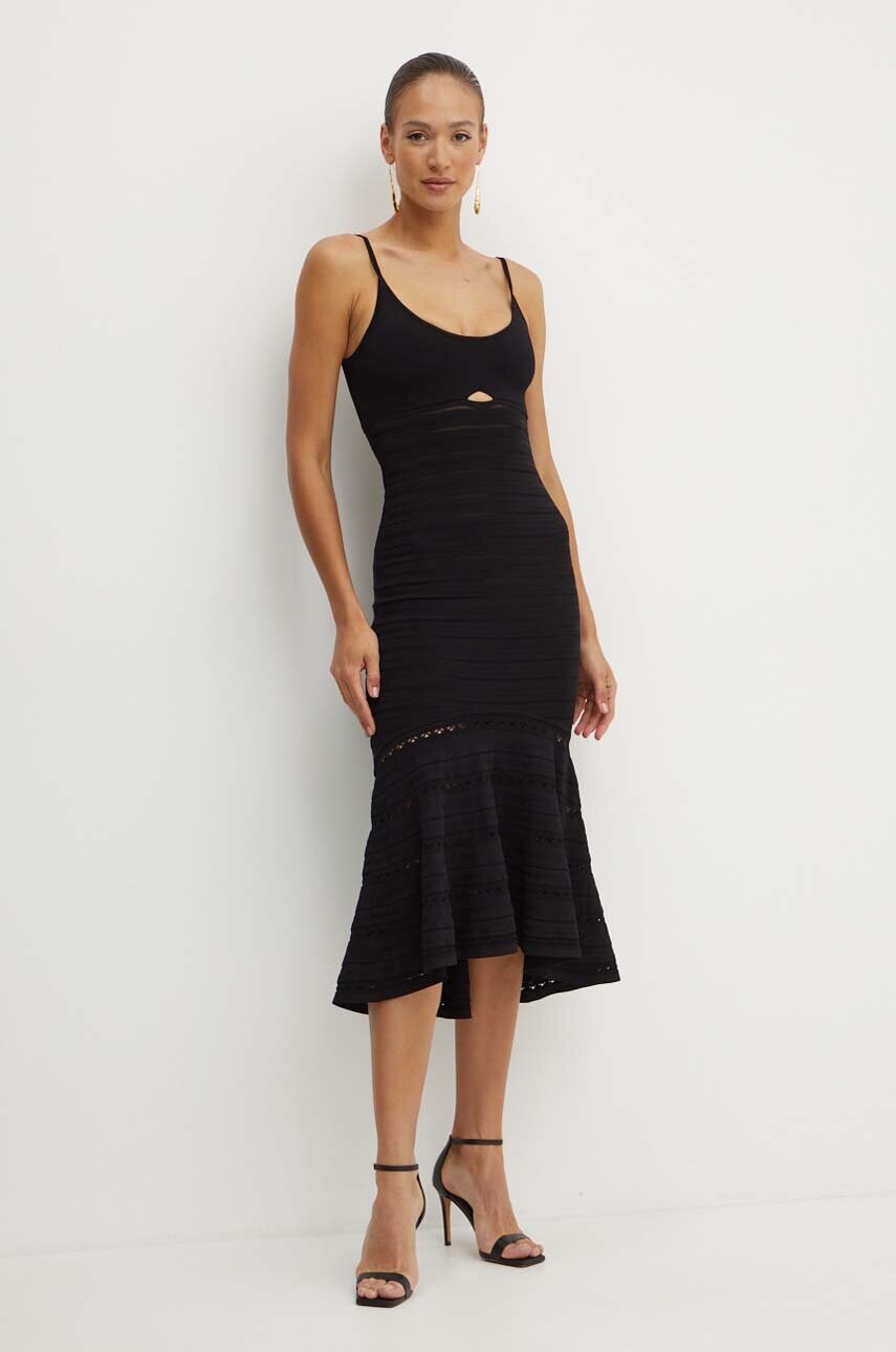Сукня Victoria Beckham колір чорний mini розкльошена 1324KDR005705A
