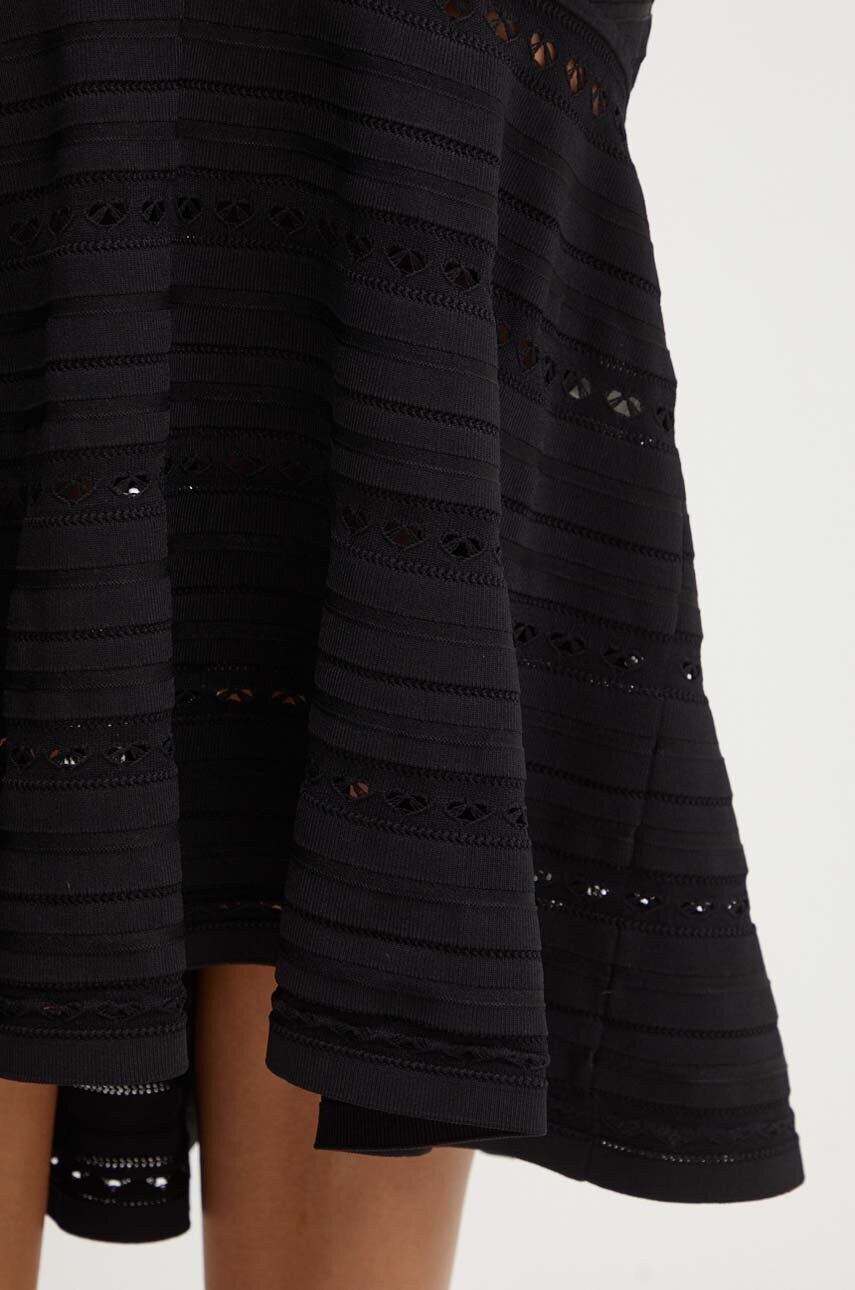 Сукня Victoria Beckham колір чорний mini розкльошена 1324KDR005705A