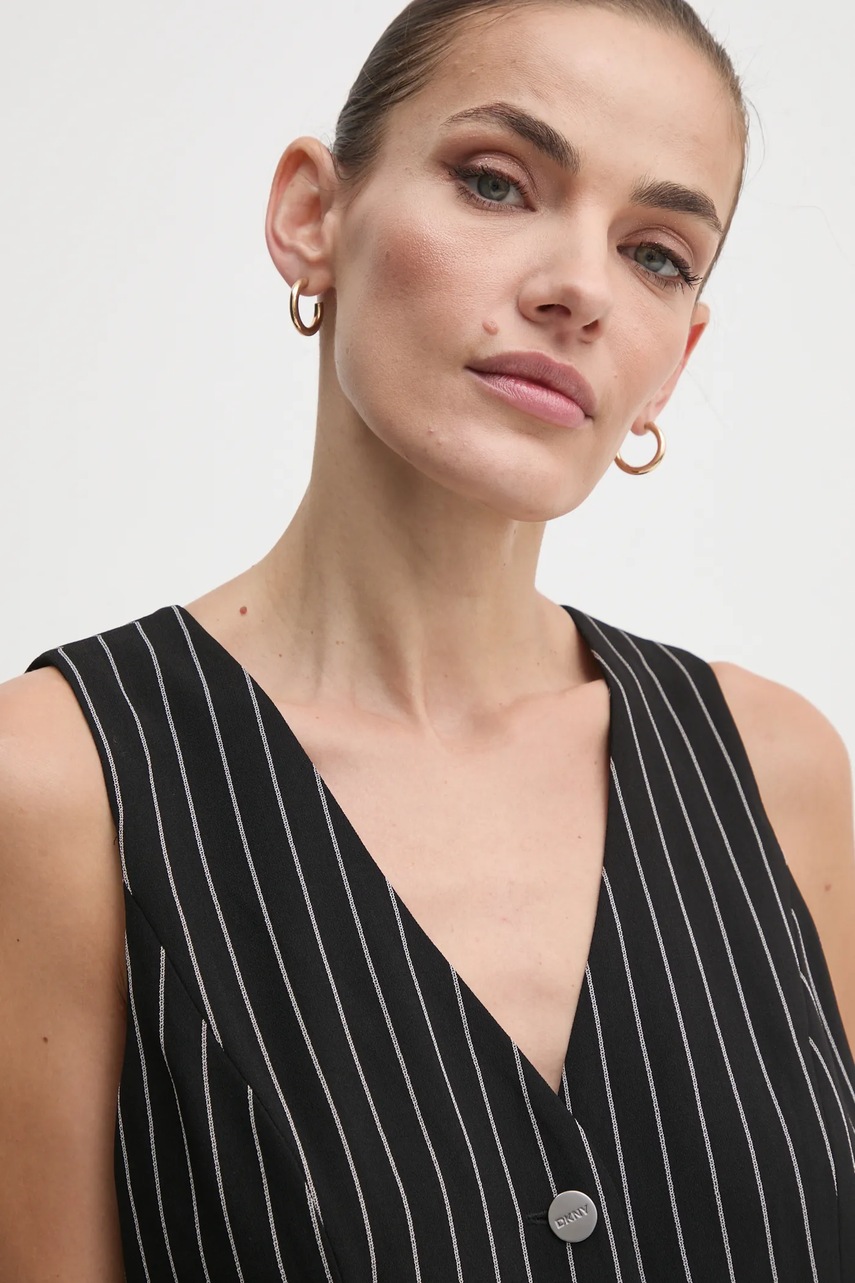 Комбінезон Dkny колір чорний декольте трикутник DD4GDA53 