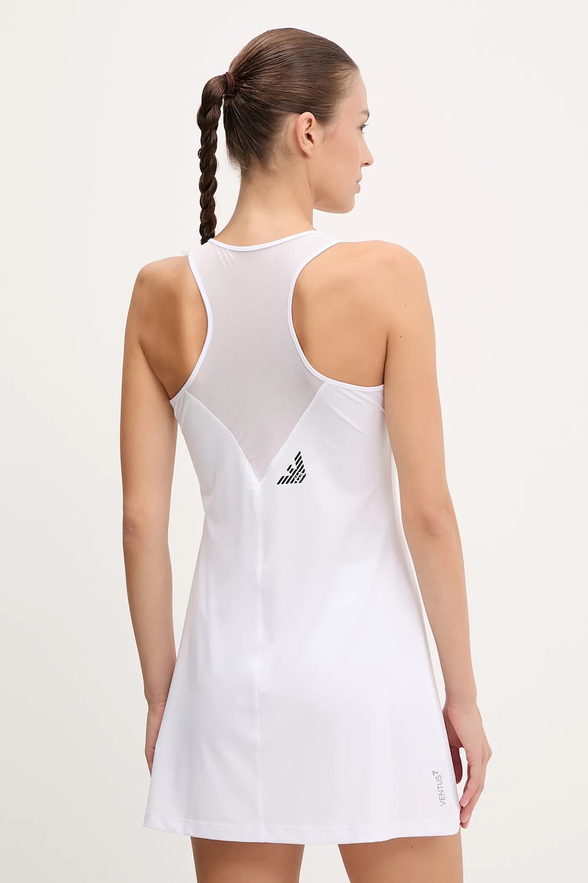Спортивна сукня EA7 Emporio Armani колір білий mini розкльошена AF12509.7W000317