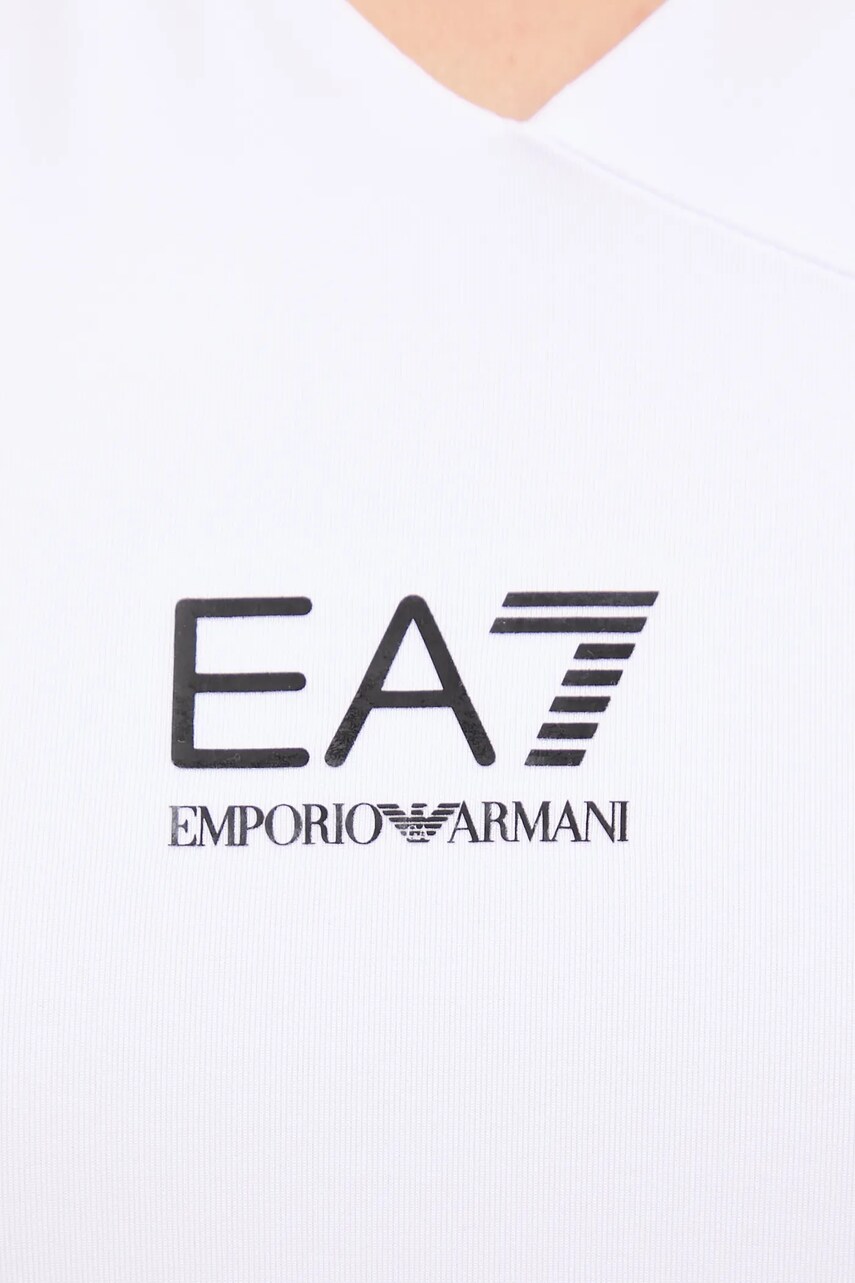 Спортивна сукня EA7 Emporio Armani колір білий mini розкльошена AF12509.7W000317