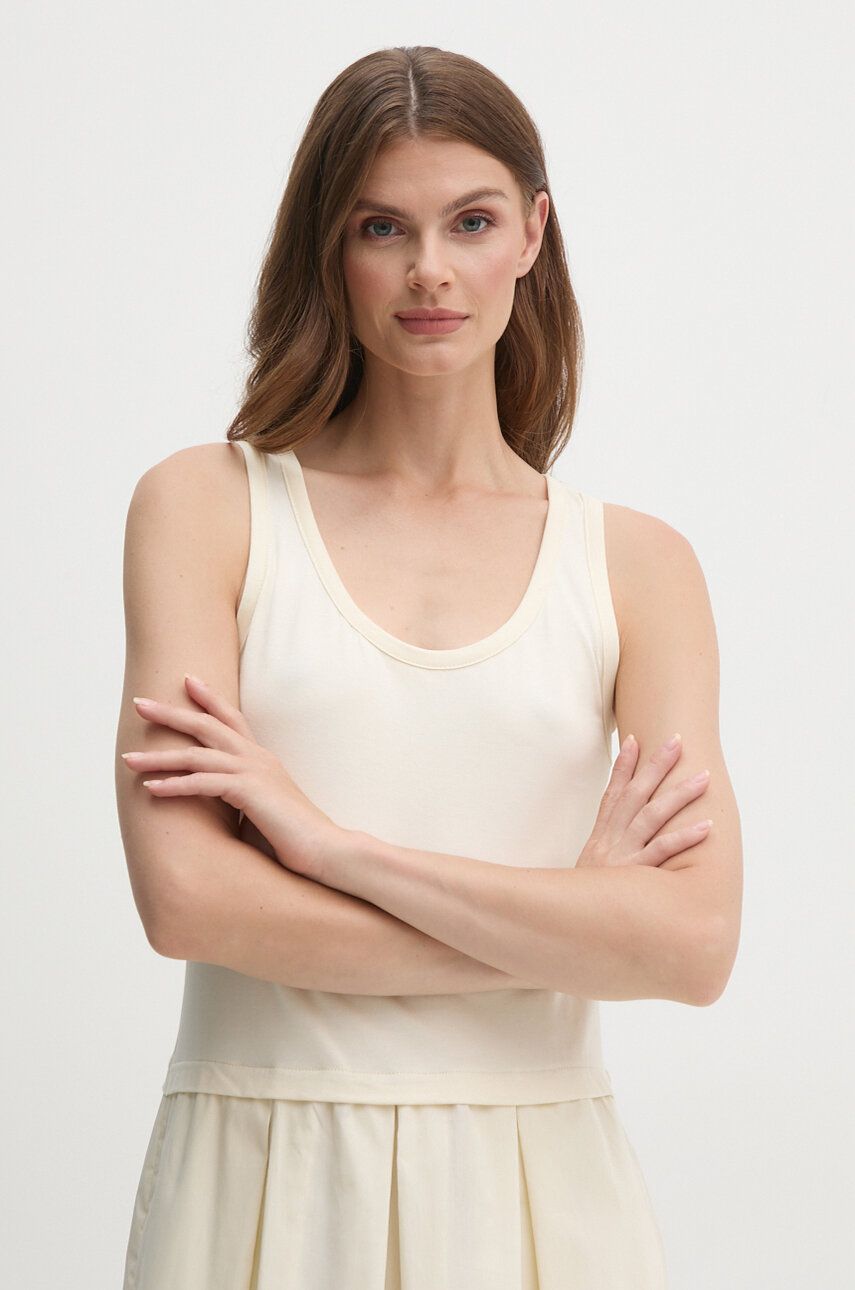 United Colors of Benetton rochie culoarea bej, maxi, evazată, 4VLDDV0AS