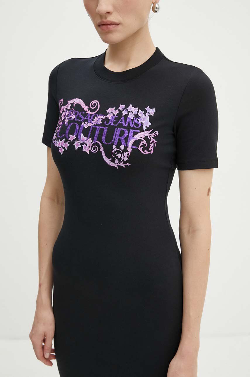 Сукня Versace Jeans Couture колір чорний mini облягаюча 77HAOE06 CJ02E