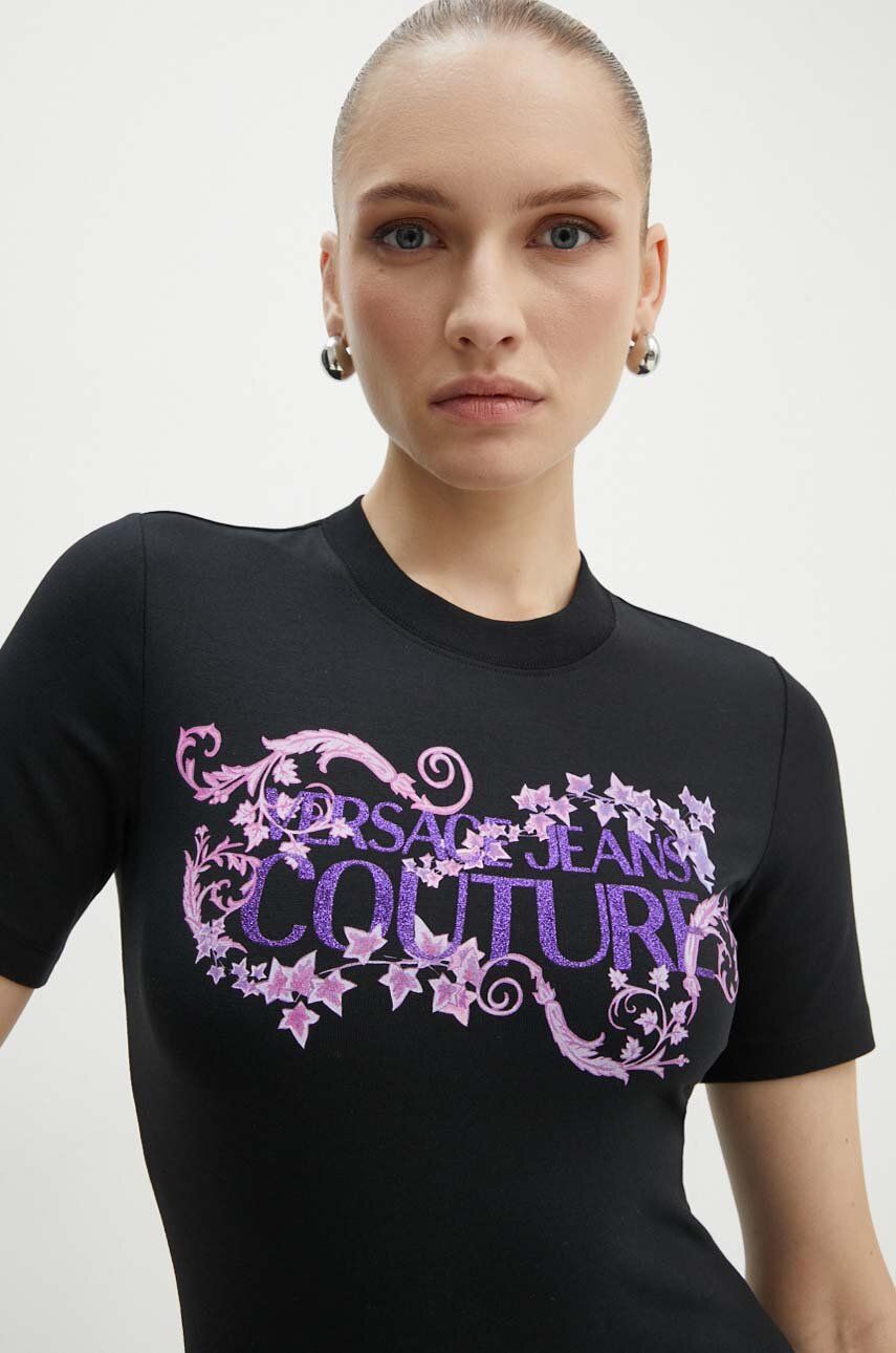 Сукня Versace Jeans Couture колір чорний mini облягаюча 77HAOE06 CJ02E