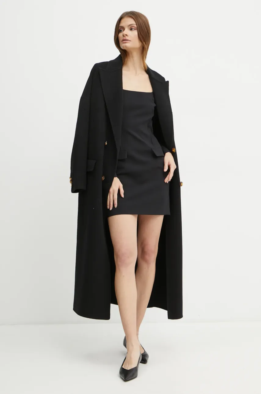 Платье Patrizia Pepe цвет чёрный mini расклешённое 2A2849 A481 Платье Patrizia Pepe цвет чёрный mini расклешённое 2A2849 A481