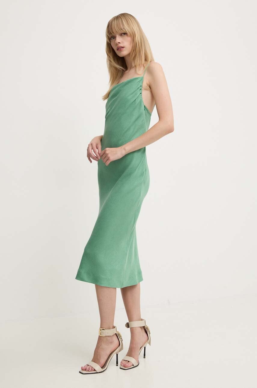 IRO rochie culoarea turcoaz, midi, drept, WP33SORPHEA