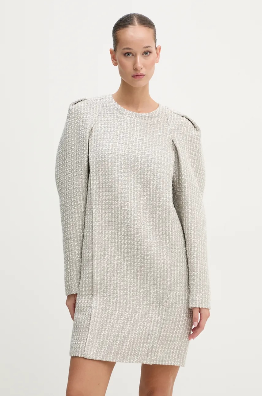 IRO rochie din amestec de lana culoarea alb, mini, drept, WM33JULIETTE IRO rochie din amestec de lana culoarea alb, mini, drept, WM33JULIETTE