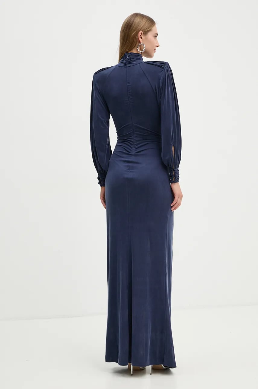 Сукня Elisabetta Franchi колір синій maxi розкльошена AB68447E2