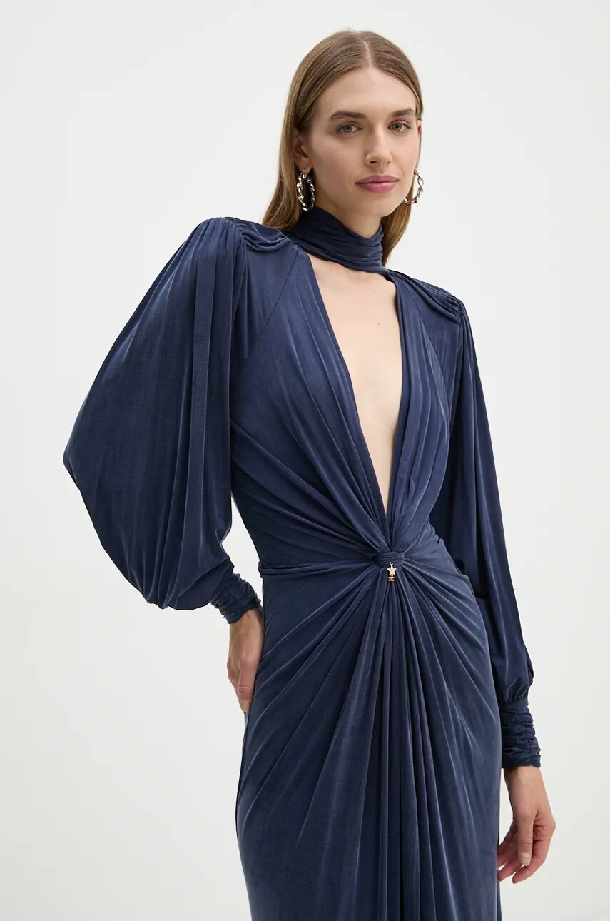 Сукня Elisabetta Franchi колір синій maxi розкльошена AB68447E2